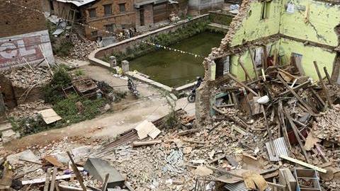 Devastación en Nepal.
