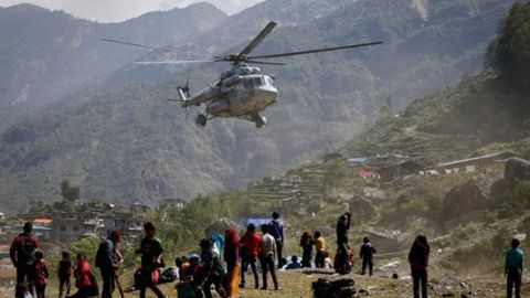 Rescate en Nepal.