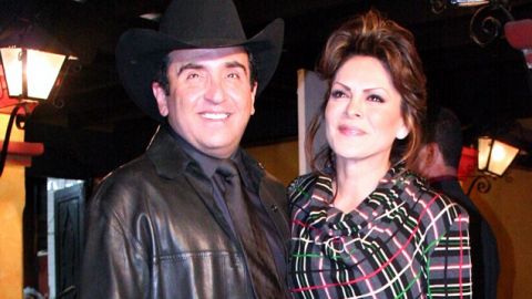 Vicente Fernández Jr. y Mara Patricia Castañeda cuando estaban casados.