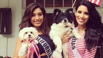 Natasha Martinez, Miss California y Ylianna Guerra, Miss Texas.