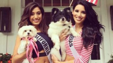 Natasha Martinez, Miss California y Ylianna Guerra, Miss Texas.