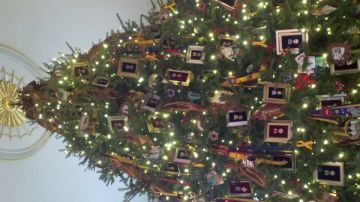 Medallas en el árbol navideño en D.C.