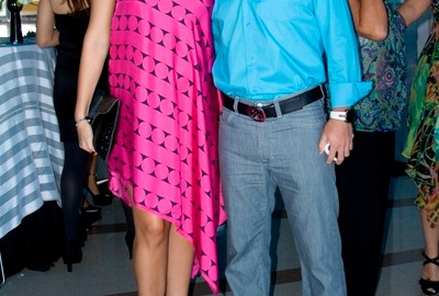 Zuleyka Rivera Mendoza y José Juan Barea Mora  durante la fiesta para darle la bienvenida a su primer retoño.