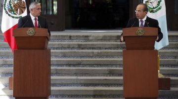 El presidente de México, Felipe Calderón, y el mandatario electo de Guatemala, Otto Pérez Molina, acordaron trabajar de manera conjunta.