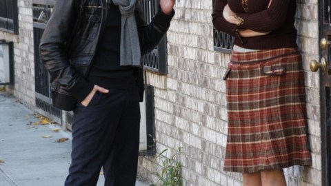 Foto del actor colombiano Fabián Zarta y la actriz dominicana Dazz Letellier, durante una escena del filme.