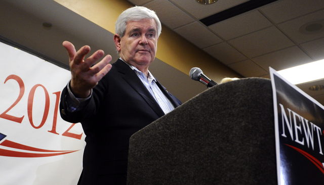 El expresidente de la Cámara de Representantes de EEUU y precandidato presidencial republicano Newt Gingrich cierra el año a la cabeza en las encuestas.