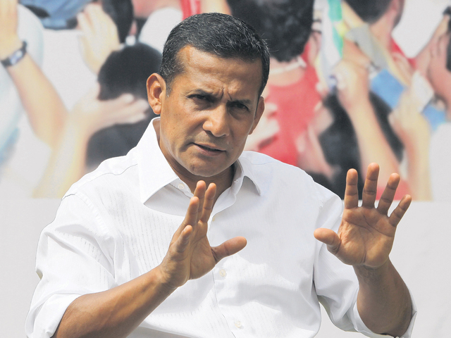El presidente peruano, Ollanta Humala hizo un balance de su gestión este año.
