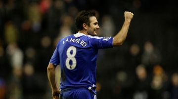 Frank Lampard celebra tras marcar el tanto de la victoria del Chelsea 2-1 ante el Wolverhampton.