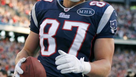 El ala cerrada Rob Gronkowski, una de las principales armas ofensivas de los Patriotas de New England.