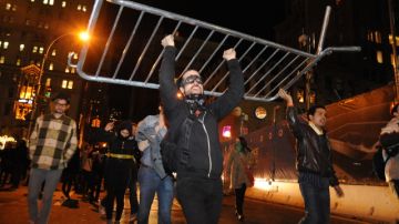 Un grupo de 'indignados' participó  en una protesta el 31 de diciembre pasado en el área de Zuccotti Park.