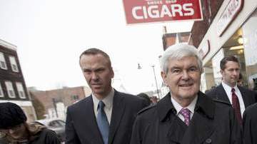 El precandidato republicano Newt Gingrich y su esposa.