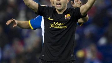 El centrocampista del FC Barcelona Andrés Iniesta.