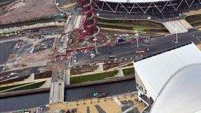 Proceso de construcción del Olympic Park en Londres.