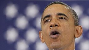 Barack Obama, cuando pronunciaba un discurso en la Universidad de Míchigan, en Anna Arbor.