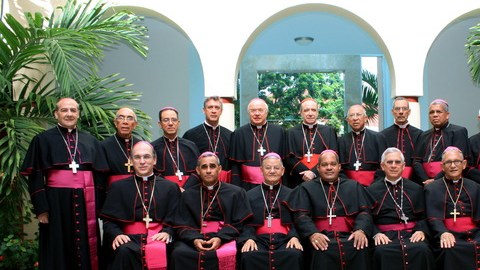 Los obispos dominicanos al término de la Conferencia del Episcopado.