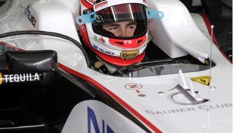 Sergio Pérez hizo un tiempo   de 1'22"648/1000.