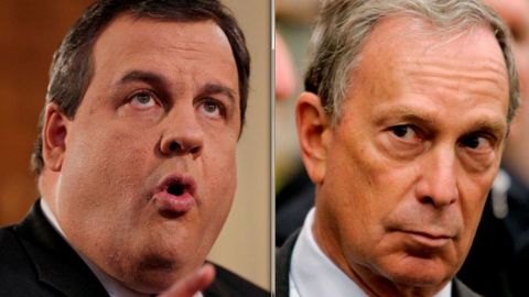El alcalde de Nueva York, Michael Bloomberg (der.) y el gobernador de Nueva Jersey, Chris Christie (izq.), están enfrentados por el operativo del NYPD en Nueva Jersey.