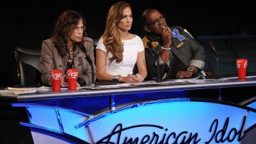 Los jueces de "American Idol"; Steven Tyler Jennifer López y Randy Jackson.