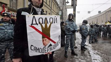 La manifestaciones contra  Vladímir Putin se protagonizaron en San Petersburgo previo a las elecciones.