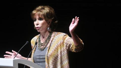 La escritora chilena Isabel Allende durante la conferencia del miércoles.