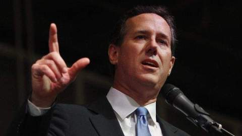 El candidato republicano presidencial Rick Santorum.