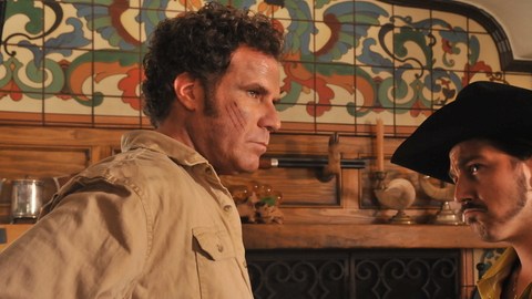 Will Ferrell y Diego Luna en una escena de la comedia 'Casa de mi padre', que se estrena mañana en cines de todo el país.