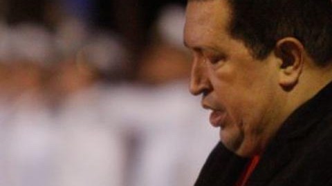 El presidente de Venezuela, Hugo Chávez a su llegada a Caracas, Venezuela.
