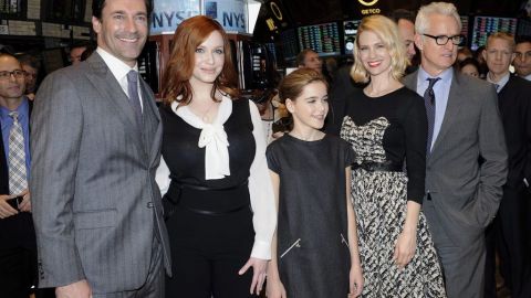 Los protagonistas de la serie: John Hamm, Christina Hendricks, Kiernan Shipka, January Jones, y John Slattery.