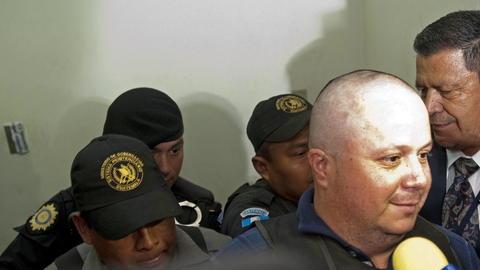 Alejandro Jiménez González, alias "El Palidejo" durante su comparecencia ante un juez en Ciudad de Guatemala.