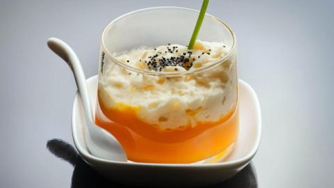 Postre preparado por Nadia Harón.