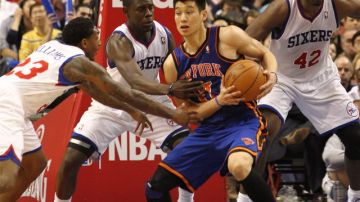 Jeremy Lin volvió a ser definitivo en el triuNfo de los Knicks   ante Filadelfia.