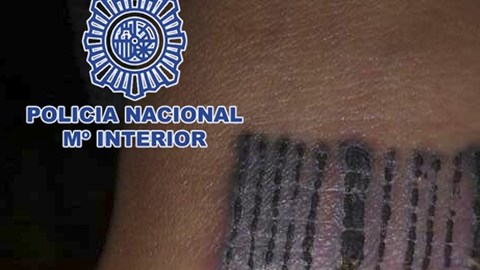 Uno de los tatuajes de una víctima.