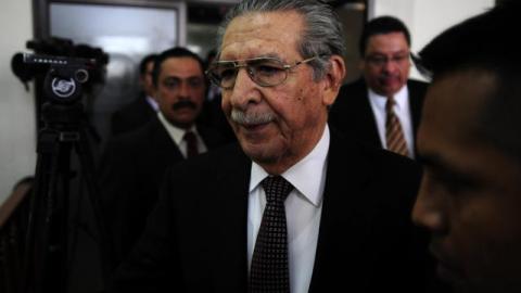 El general retirado golpista José Efraín Ríos Montt enfrenta cargos por presunto  genocidio y delitos de lesa humanidad.