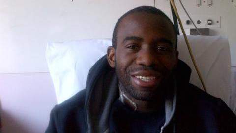 La foto que Fabrice Muamba compartió en su cuenta de Twitter.
