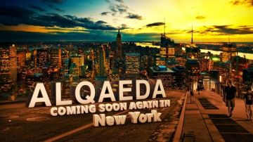 En la imagen   se puede leer 'Al Qaeda vuelve pronto a Nueva York' y ha circulado en varios foros de internet en lengua árabe.