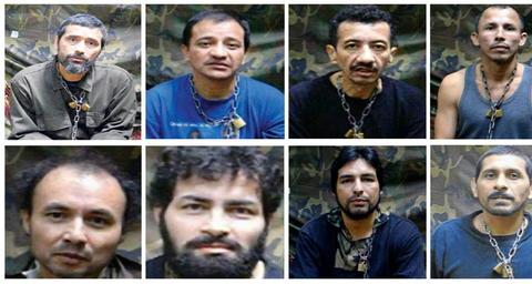 Combo de los diez rehenes que estaban en poder de la guerrilla colombiana.