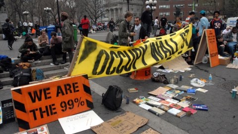 Miembros de "Ocupa Wall Street" seguían en el parque Union Square.