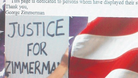 Portal de la página web de George Zimmerman.