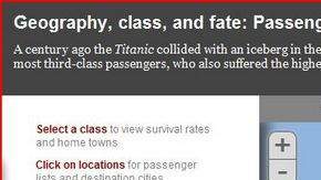 Mapa interactivo del Titanic.