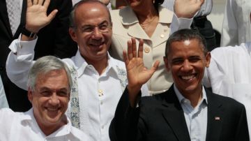 Foto oficial de los presidentes asistentes a la VI Cumbre de las Américas.