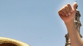 El candidato presidencial de la coalición Compromiso por México, Enrique Peña Nieto, encabezó un mitin en la Plaza Patria de Aguascalientes.
