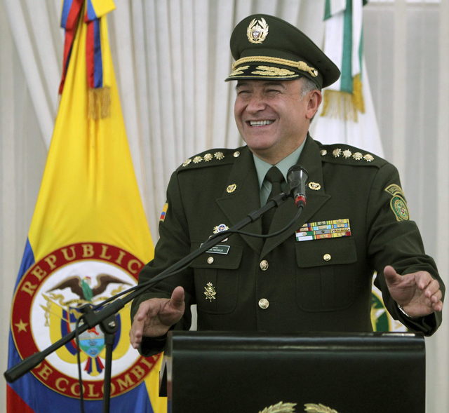 El dimisionario jefe de la Policía Nacional de Colombia, Óscar Naranjo.