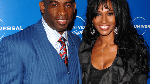 Pilar y Deion Sanders, exjugador de la NFL.