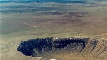 Cráter de un meteorito encontrado en Arizona.
