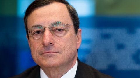 Mario Draghi, presidente del Banco Central Europeo, hoy en Bruselas en comparecencia frente al Parlamento Europeo.