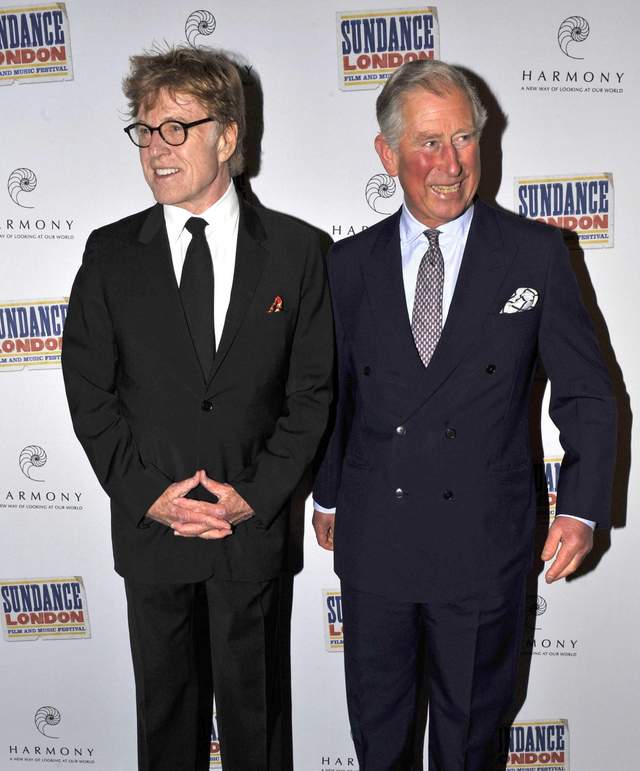 Robert Redford y el príncipe Carlos el sábado en la presentación del festival en Londres.