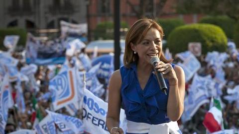 La candidata a la Presidencia de la República del PAN, Josefina Vázquez Mota, realizó un mitin en la ciudad de Querétaro.