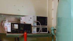 Cámara de la muerte en la prisión estatal de San Quintín, en California.