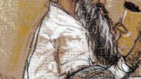 Dibujo que muestra a Jalid Sheij Mohamed, considerado el cerebro de los atentados del 11-S.