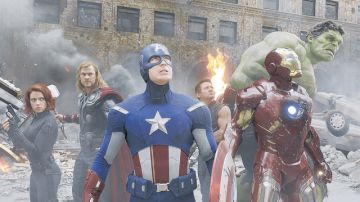 'The Avengers': Black Widow (Scarlett Johansson) Thor (Chris Hemsworth) Captain America (Chris Evans) Hawkeye (Jeremy Renner) Iron Man (Robert Downey Jr.) y Hulk (Mark Ruffalo).